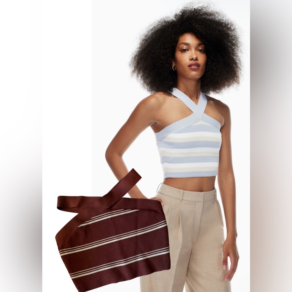 Babaton Sculpt Knit Criss Cross Cropped Tank